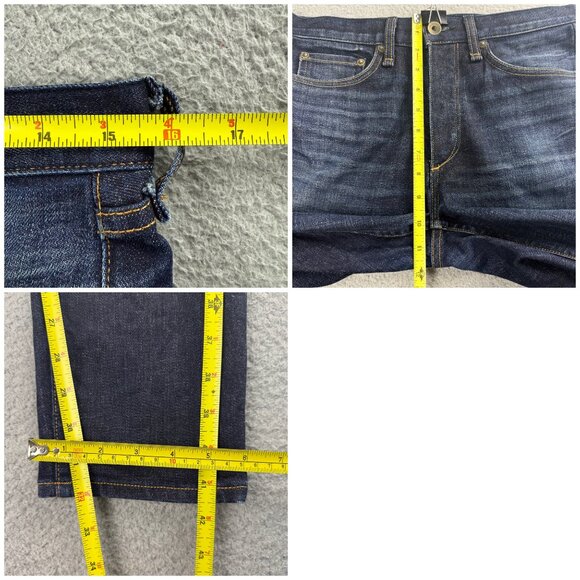 Rag & Bone Jeans Mens 29 x 32 Pants Indigo Blue Fit 2 Slim Dark Wash Denim USA 1 - Picture 10 of 10